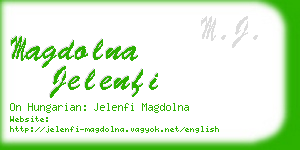 magdolna jelenfi business card